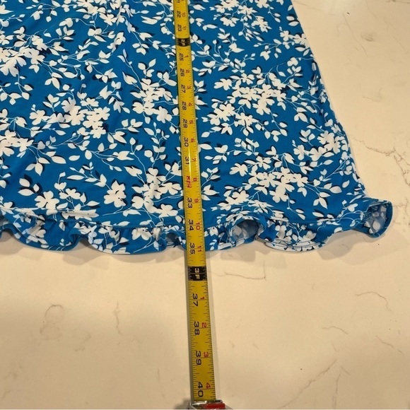 Draper James Blue White Floral Ruffle Dress S/M - Picture 12 of 12